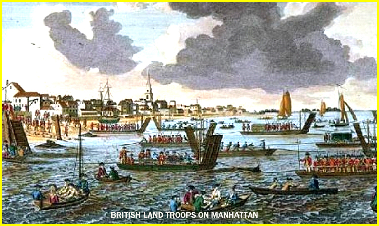 The British land forces on York Island (Manhattan)